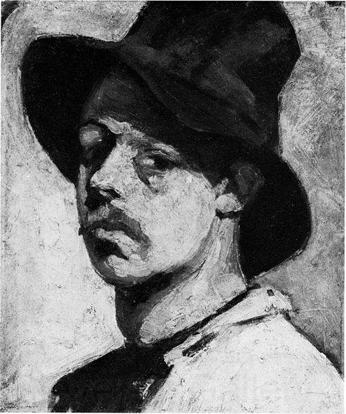 Theo van Doesburg Zelfportret met hoed Spain oil painting art